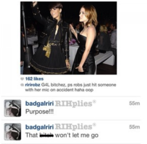 Video: Rihanna hits fan in the face with her mic at her concert  peculiar magazine