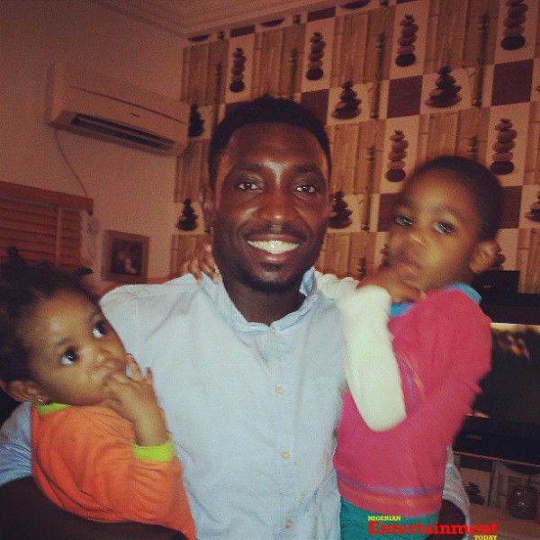 Timi Dakolo shows off his two kids