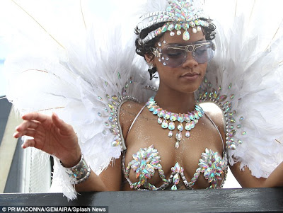  Rihanna parties at Barbados carnival peculiar magazine
