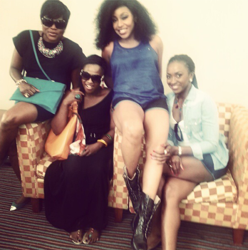 Rita Dominic and Kate Henshaw rock out in shorts 