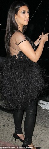 Kim K's feathered top - would you rock it? 